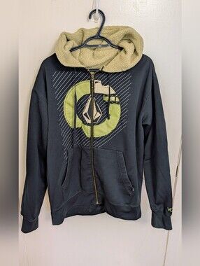 Volcom Sherpa Lined Zip-Up Hoodie - Men's Large